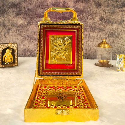 Hanuman ji With Attachi Gift Box Gold Coated