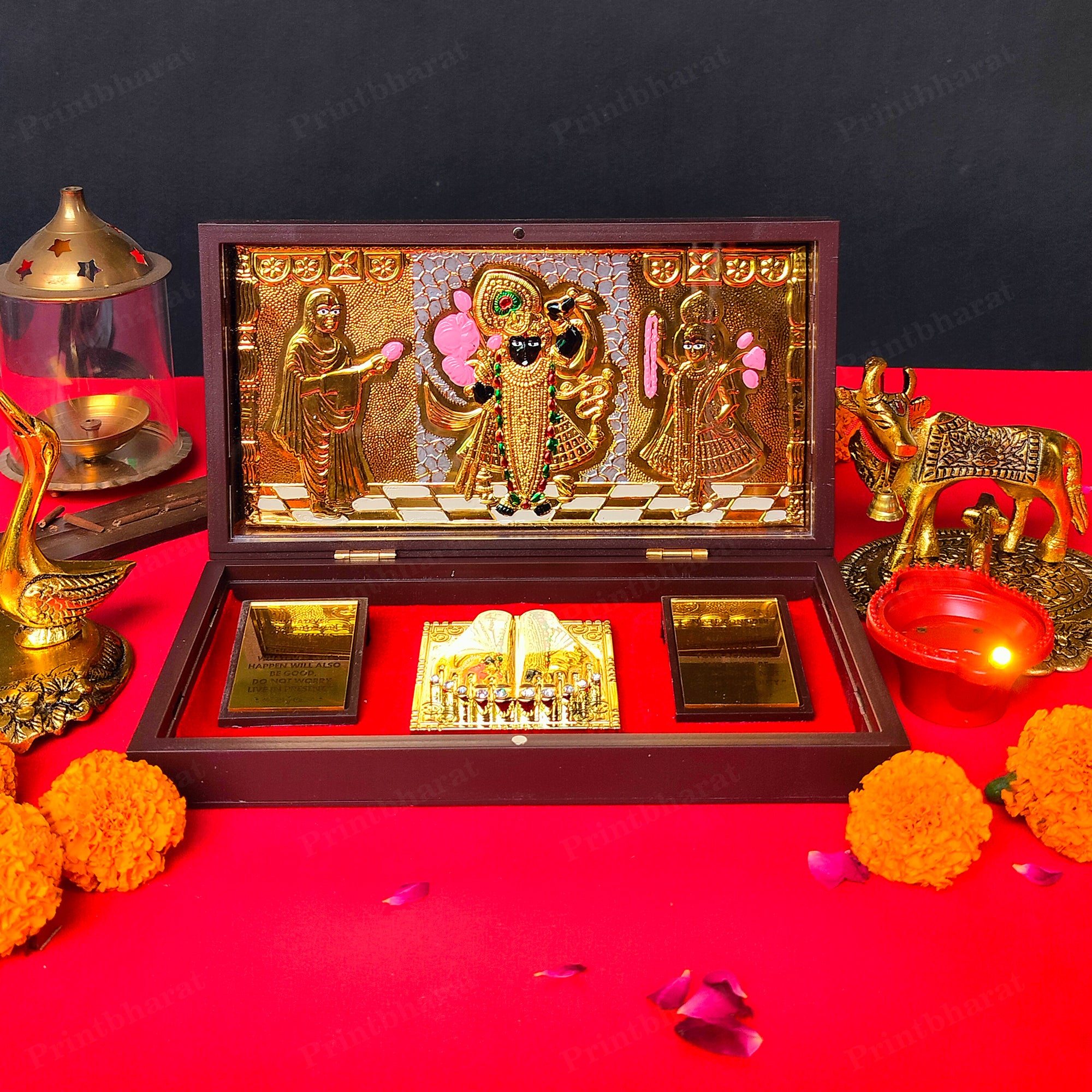 Shreenathji Pocket Temple (24 Karat Gold Coated)