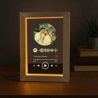 Customized Acrylic Spotify Photo Frame Personalized Name, Photo Text