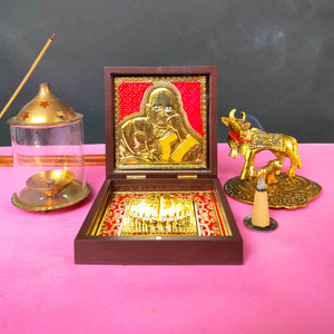 Blessing of Guru ji Small Pocket Temple (24 Karat Gold Coated)