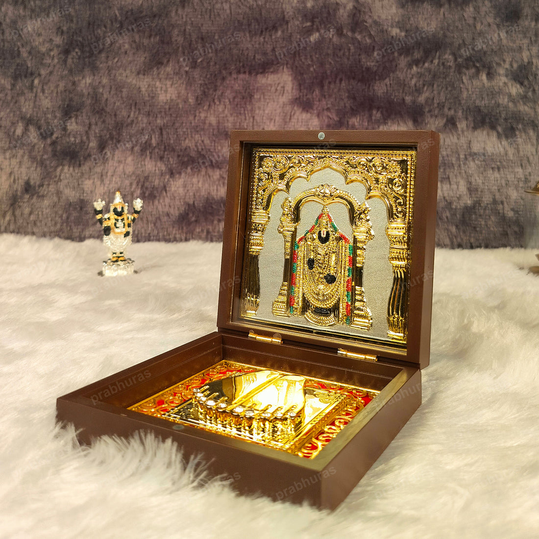 Sri Venkateswara Small Pocket Temple (24 Karat Gold Coated)