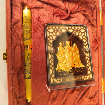 Shree Ram Gold Leaf With Pen