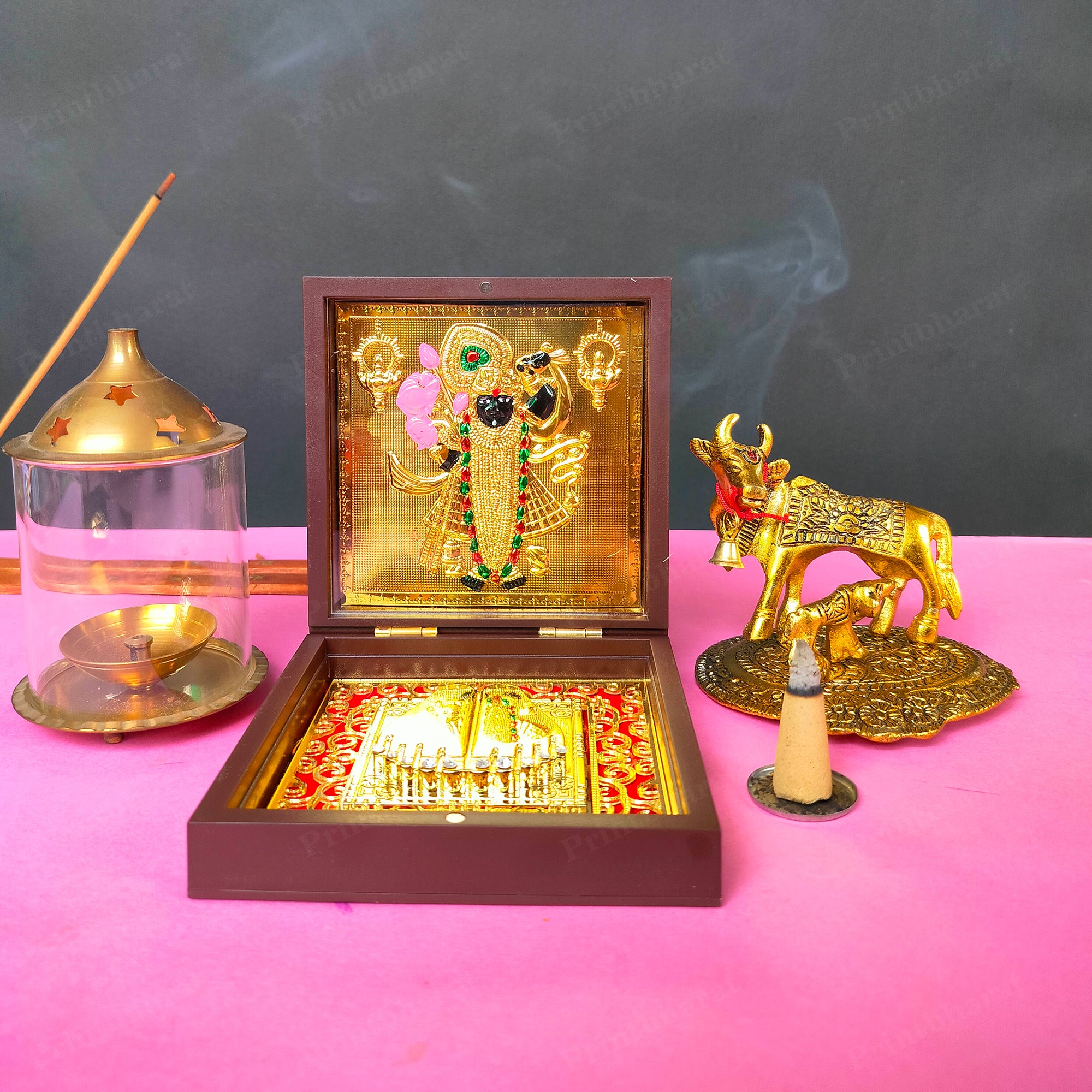 Shreenathji Pocket Temple (24 Karat Gold Coated)