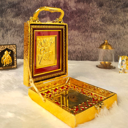 Hanuman ji With Attachi Gift Box Gold Coated