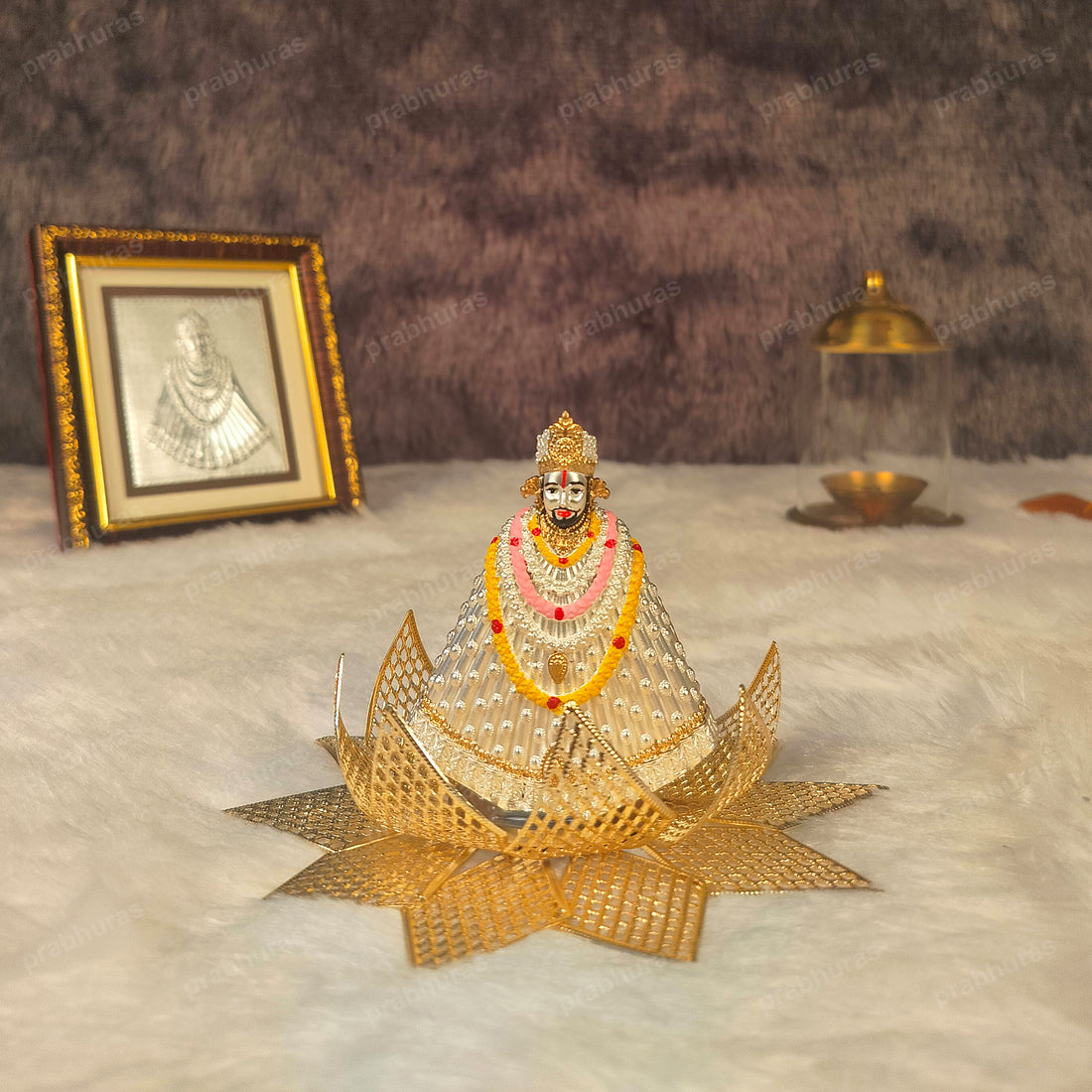 Khatu Shyam With Chalisa Pure Silver Table Top