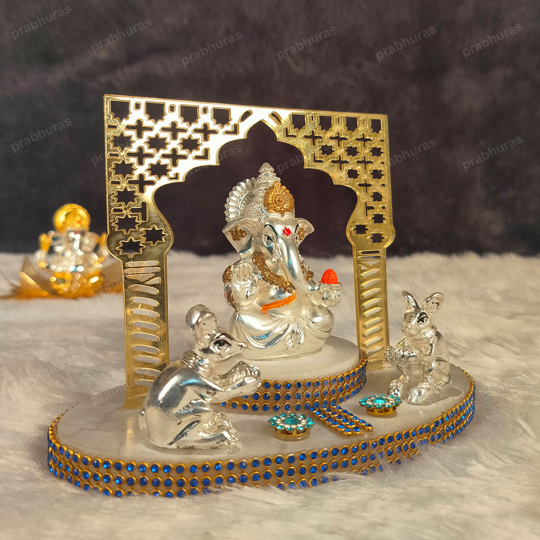 Shri Ganesh ji Dawar Gate  With Gold And Silver Coated