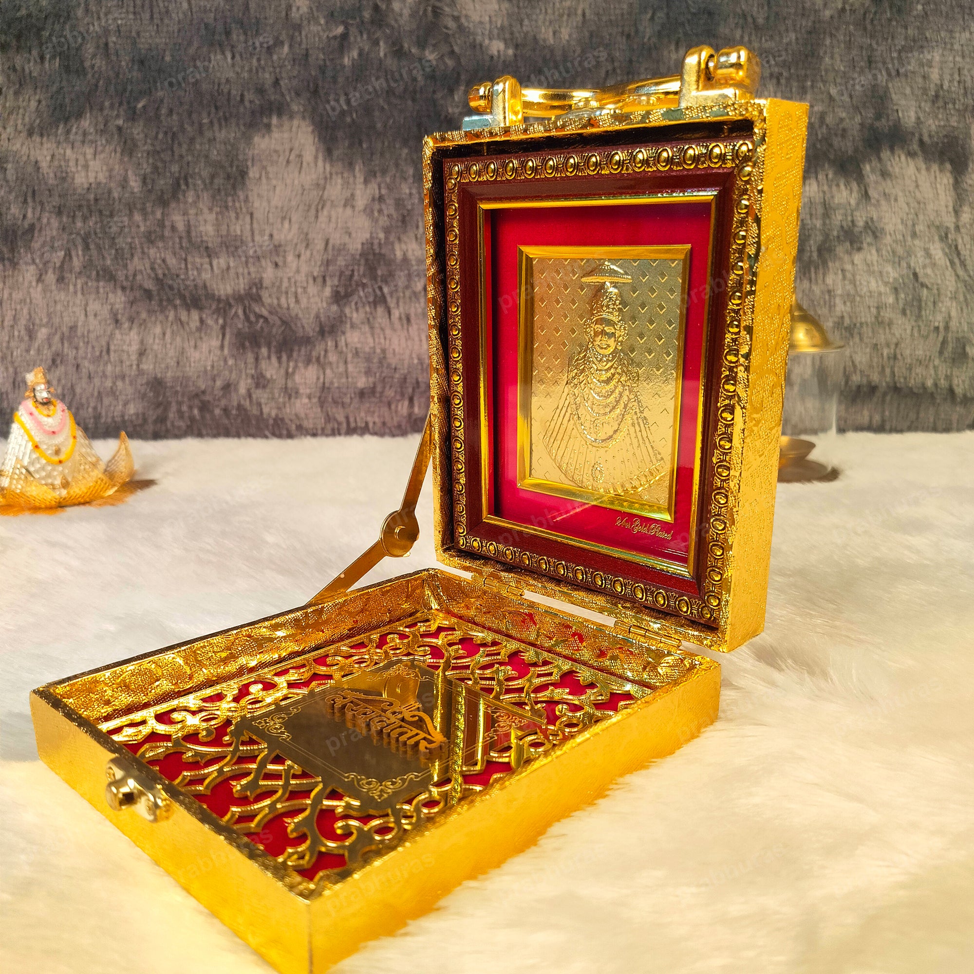 Khatu Shyam With Attachi Gift Box Gold Coated