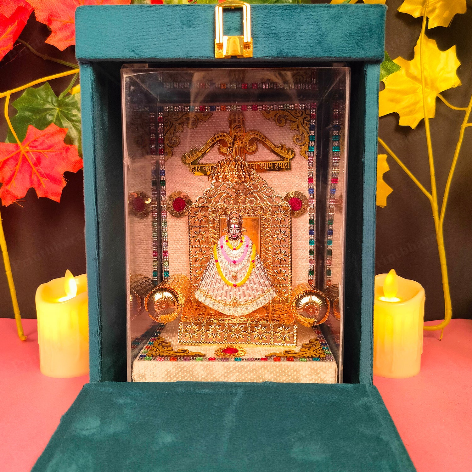 Shri Khatu Shyam Ji With Gold And Silver Coated