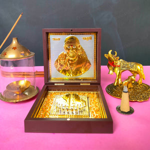 Sai Baba Small Pocket Temple (24 Karat Gold Coated)