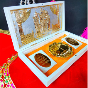Ram Darbar White Pocket Temple (24 Karat Gold Coated)