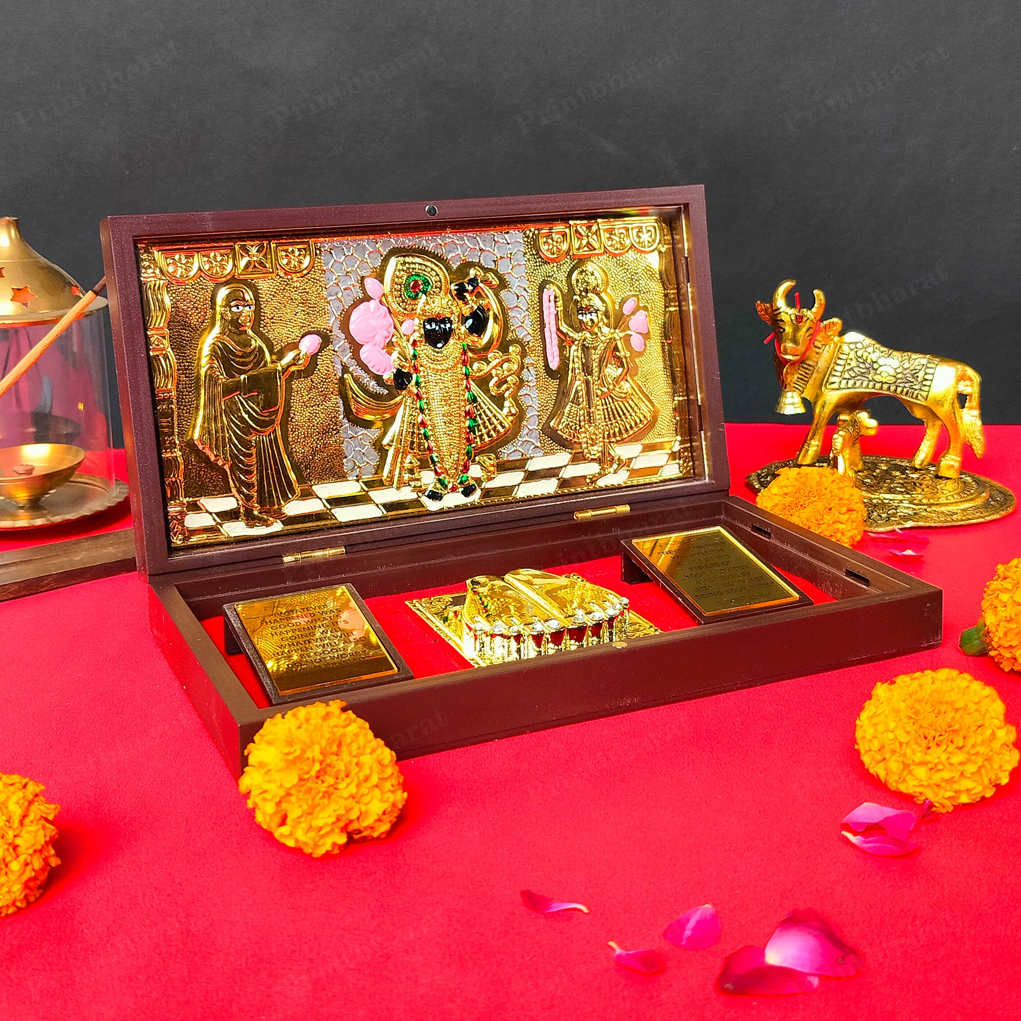 Shreenathji Pocket Temple (24 Karat Gold Coated)