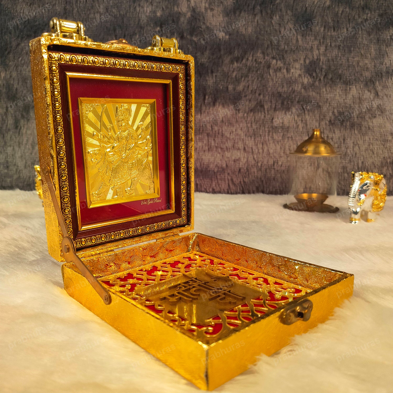 Jai Mata Di With Attachi Gift Box Gold Coated