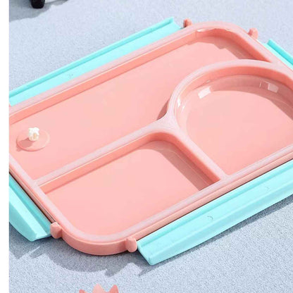 3 Grid Personalized Leak Proof  Steel Lunch Box 750 ML