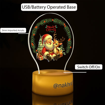 christmas Christmas LED Night Lamp | Festive Decorative Light for Home &amp; Gifting