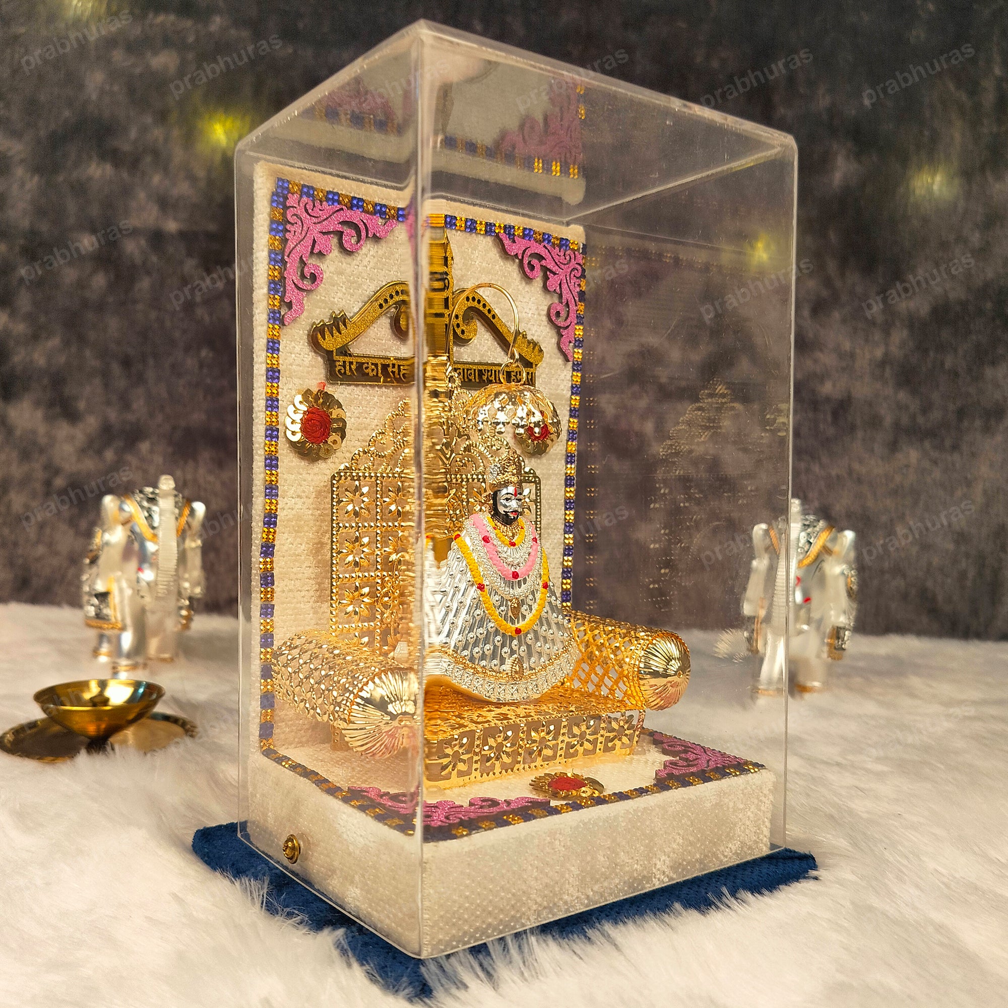 Shri Khatu Shyam Ji With Gold And Silver Coated