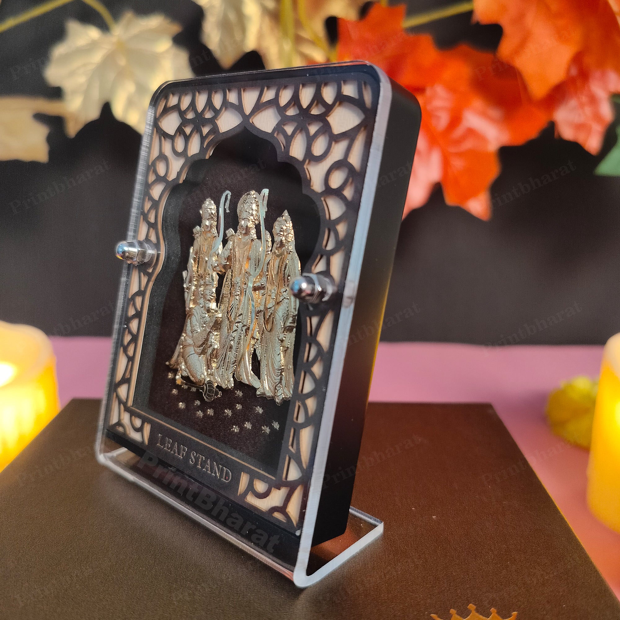 Shri Ram Darbar Leaf 24KT Gold Coated Table Top