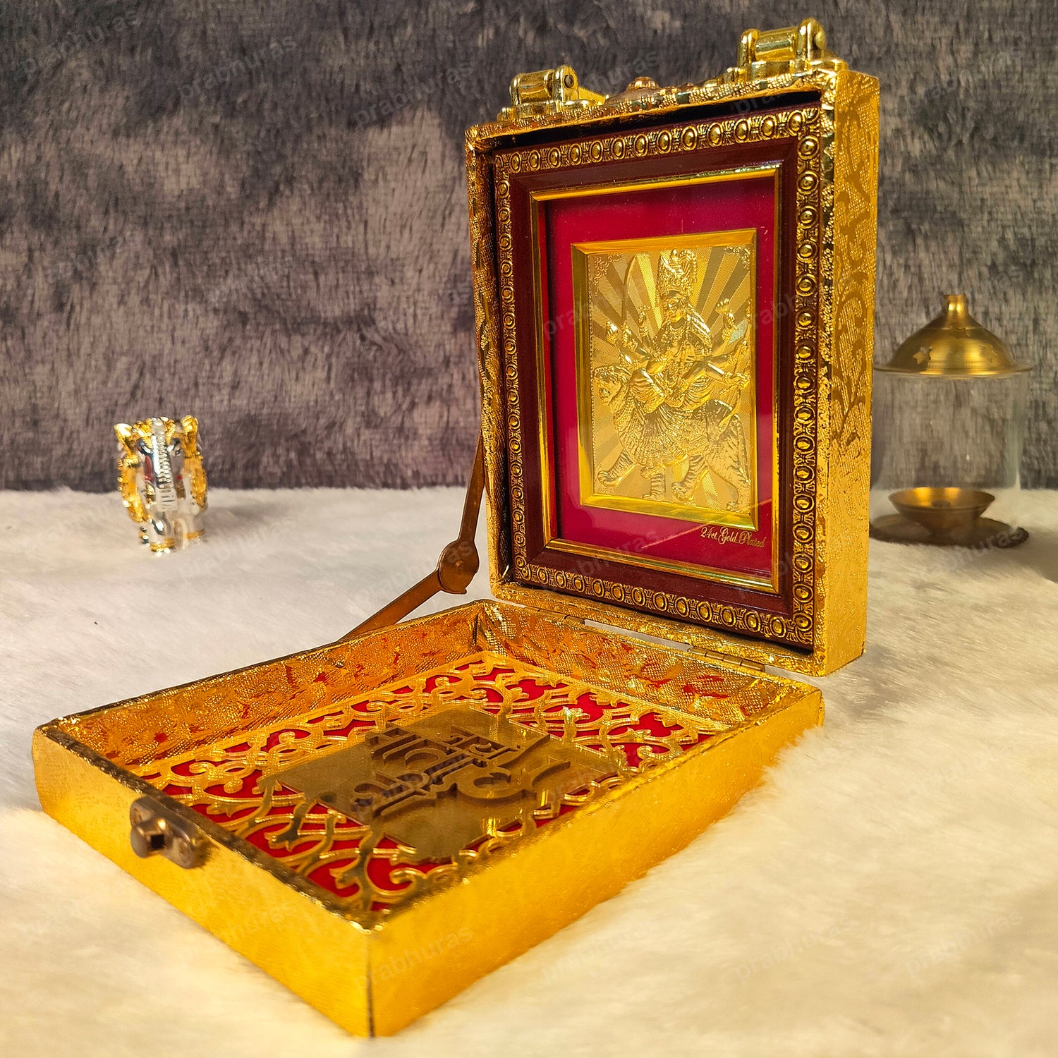 Jai Mata Di With Attachi Gift Box Gold Coated