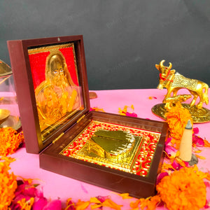 Blessing of Guru ji Small Pocket Temple (24 Karat Gold Coated)