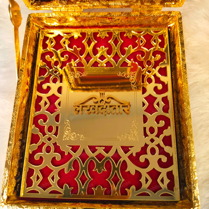 Khatu Shyam With Attachi Gift Box Gold Coated