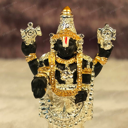 24 Carat Gold and 999 Pure Silver Coated Tirupati Balaji Idol