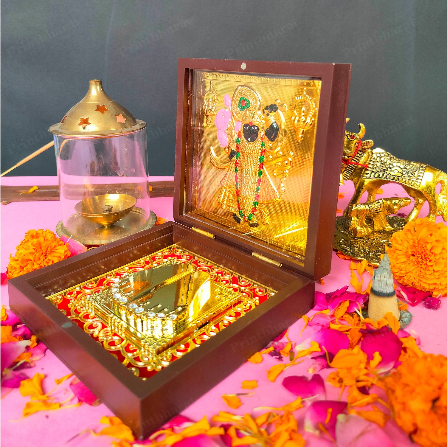 Shreenathji Pocket Temple (24 Karat Gold Coated)