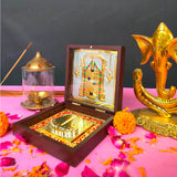 Balaji and Padmavathi Lakshmi Pocket Temple (24 Karat Gold Coated)