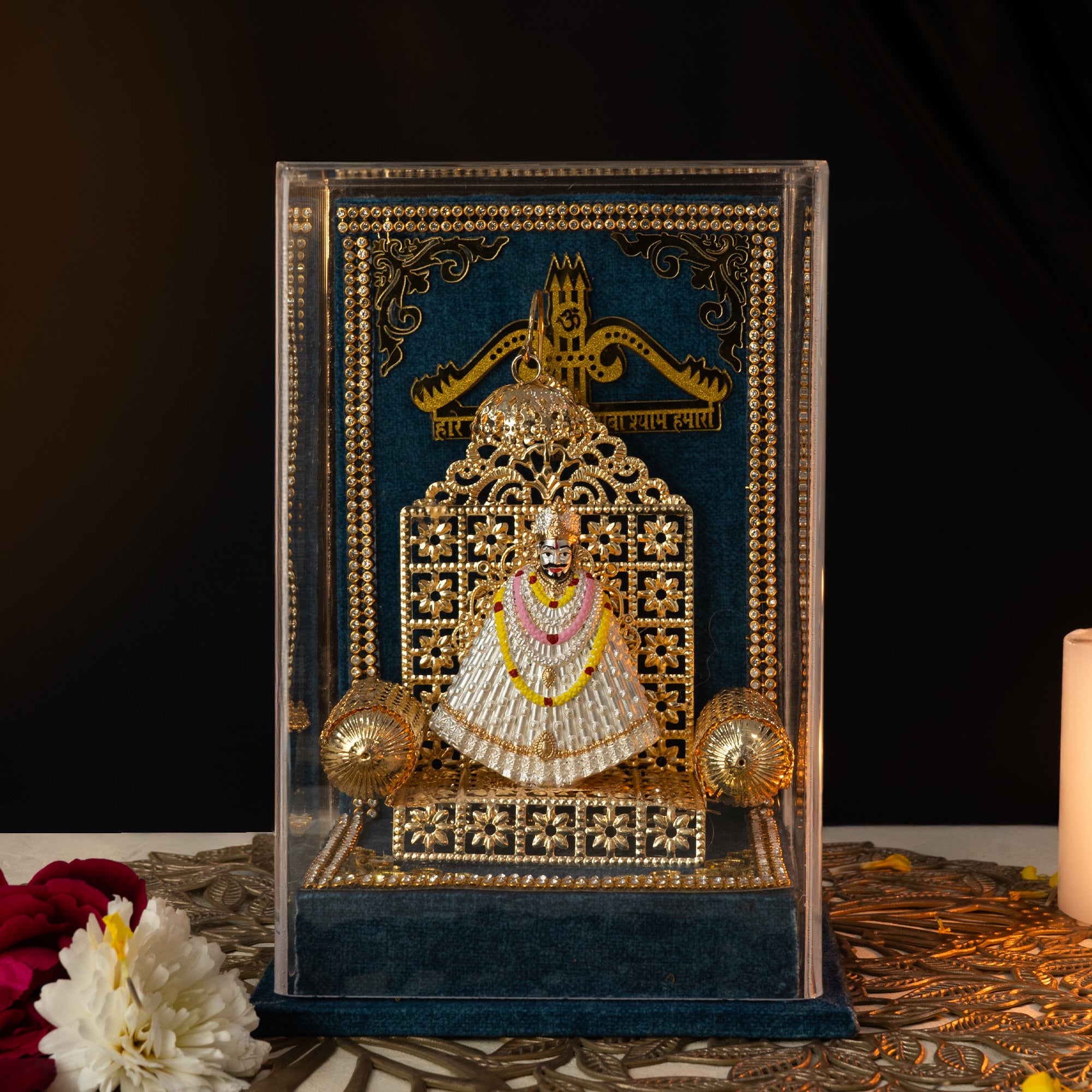 Shri Khatu Shyam Ji With Gold And Silver Coated