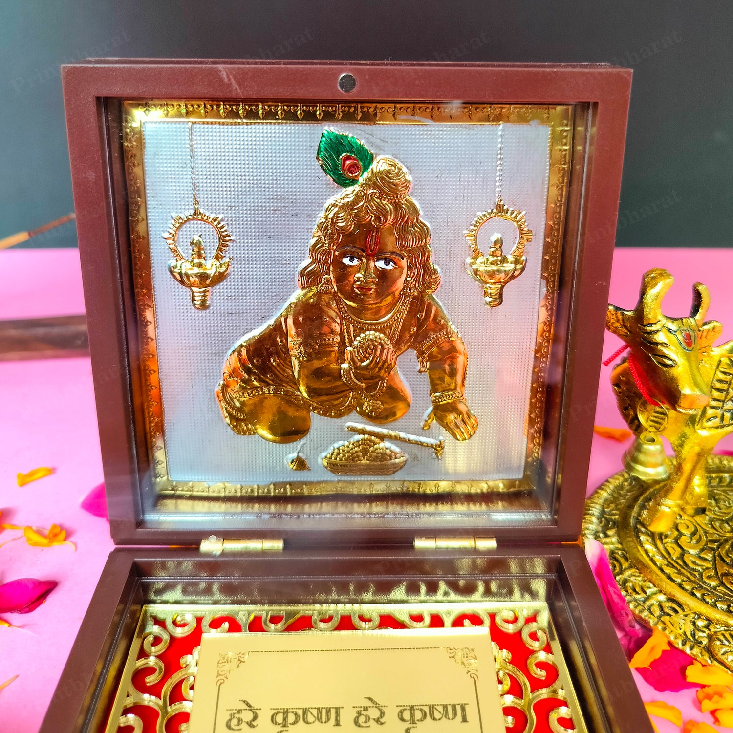 Bal Krishna Pocket Temple (24 Karat Gold Coated)