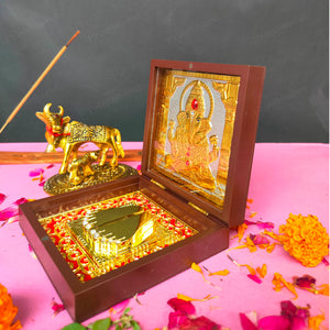 Shri Ganesh Small Pocket Temple (24 Karat Gold Coated)