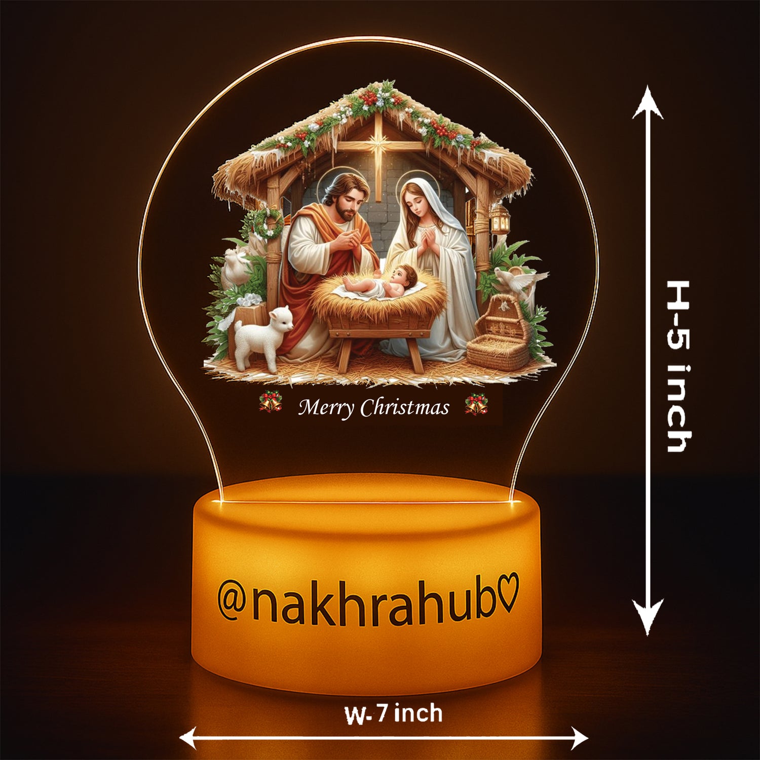 Christmas Theme LED Night Lamp | Soft Light Bedside Decor for Festival