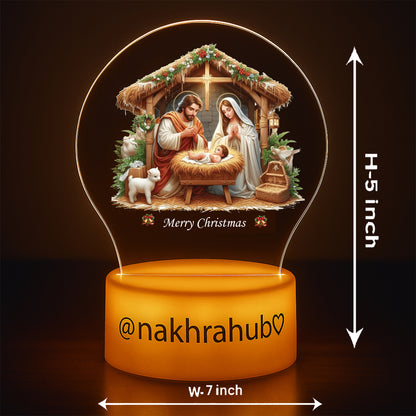 Christmas Theme LED Night Lamp | Soft Light Bedside Decor for Festival