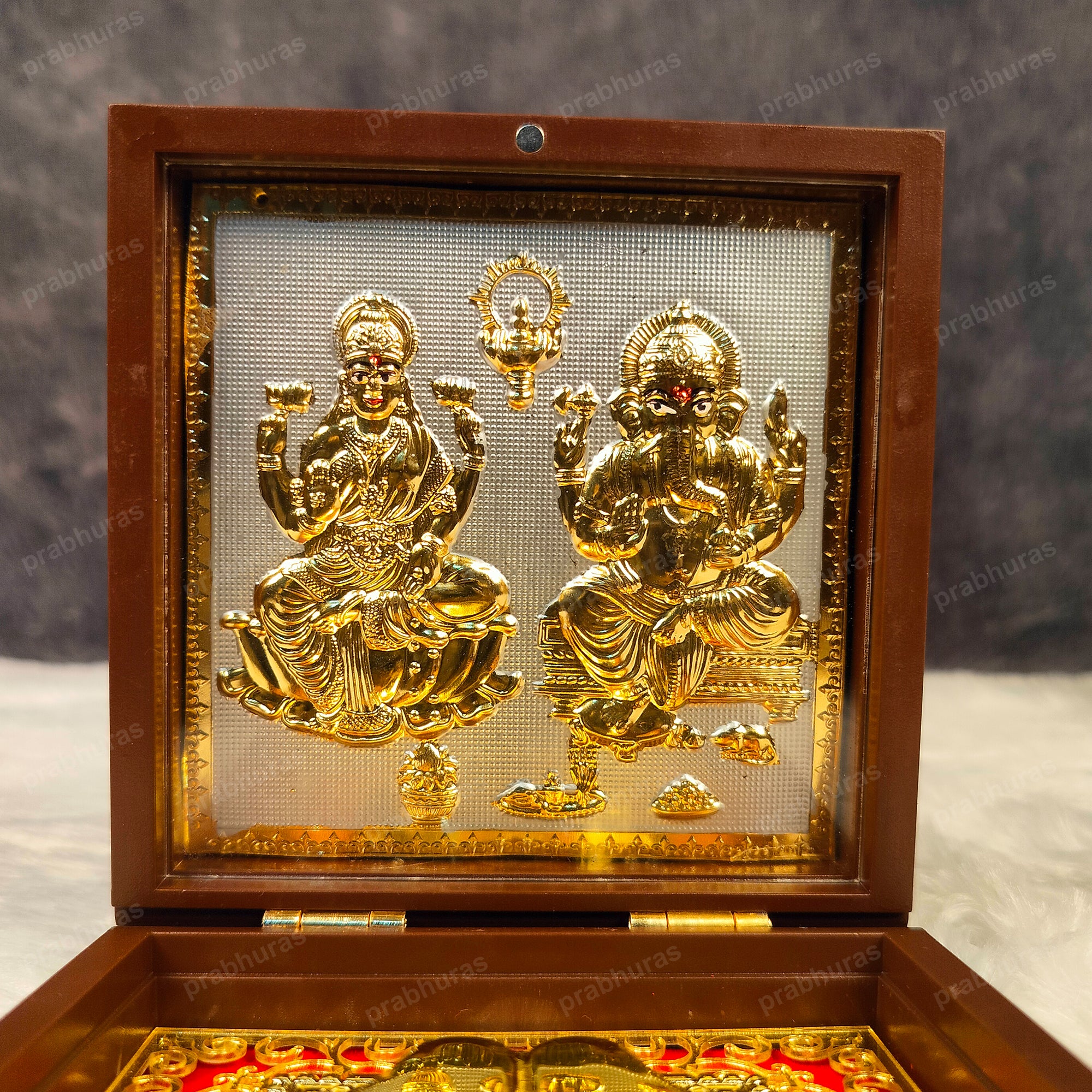 Laxmi Ganesh Pocket Temple (24 Karat Gold Coated)