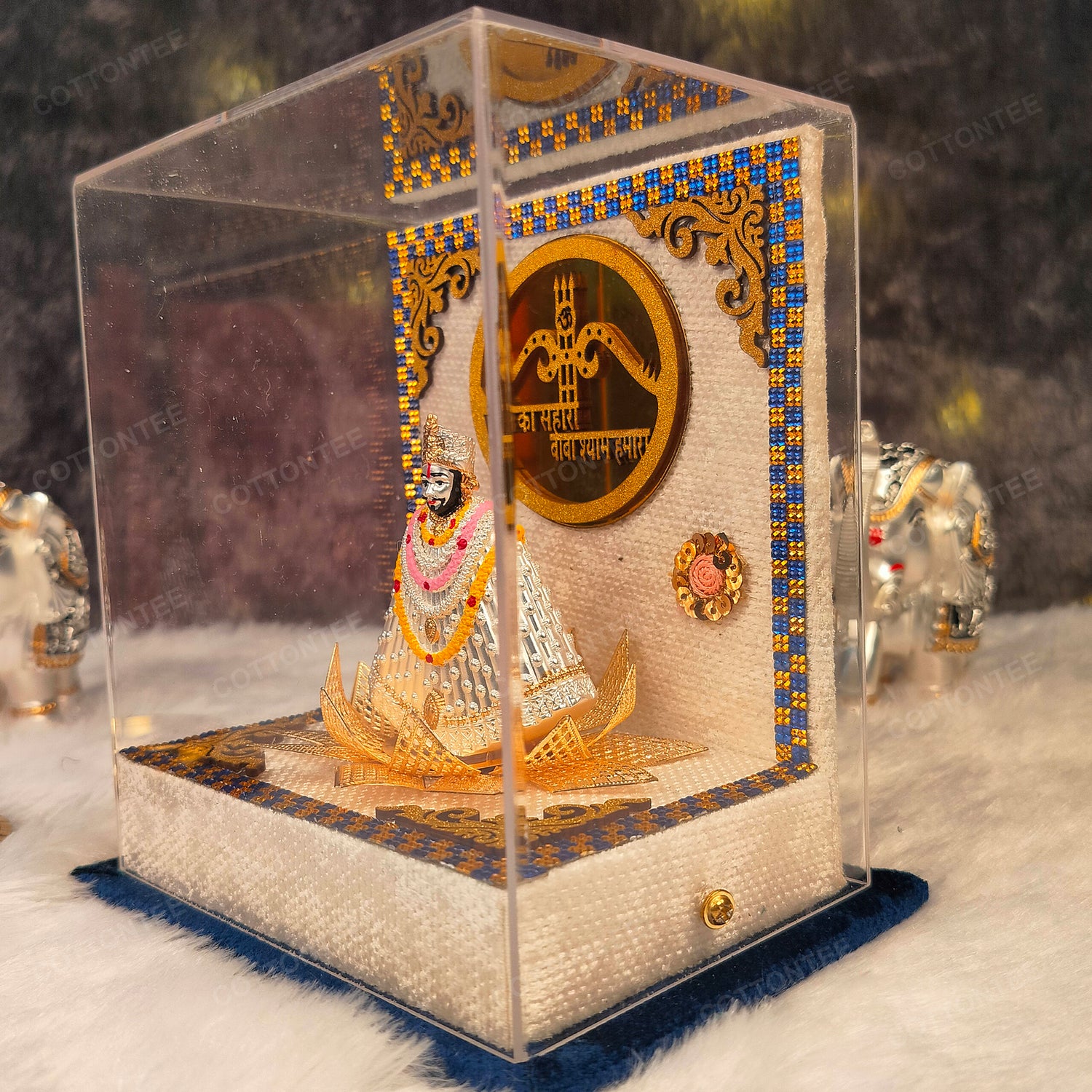 Shri Khatu shyam ji With Box Gold And Silver Coated