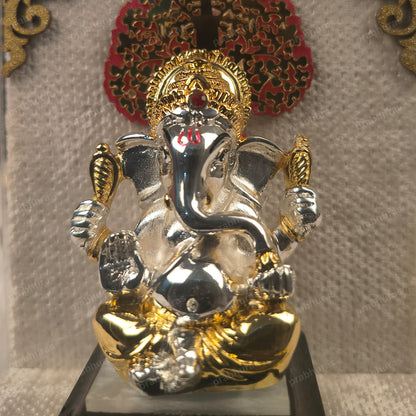 Shri Ganesh With Gold And Silver Coated