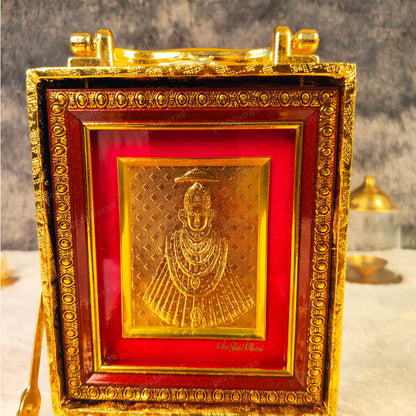 Khatu Shyam With Attachi Gift Box Gold Coated