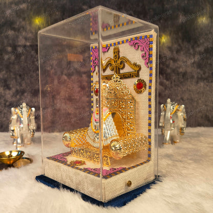 Shri Khatu Shyam Ji With Gold And Silver Coated