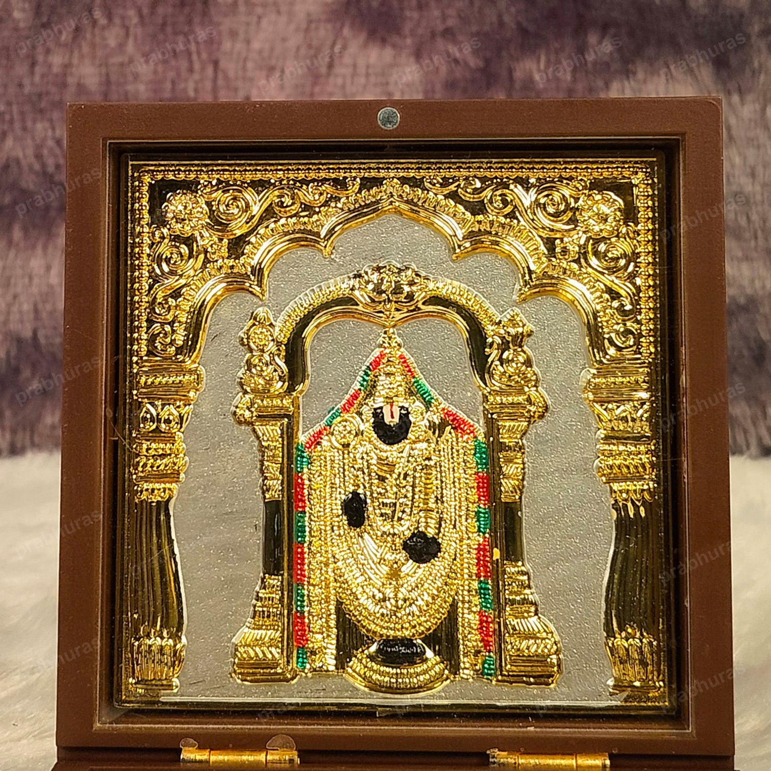 Balaji and Padmavathi Lakshmi Pocket Temple (24 Karat Gold Coated)