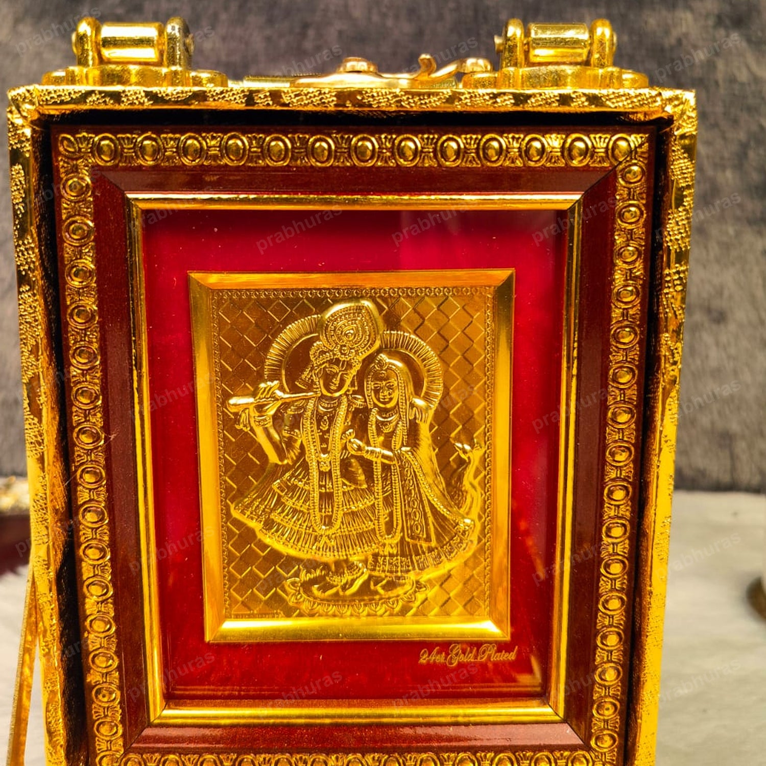 Shree Radhe Krishna With Attachi Gift Box Gold Coated