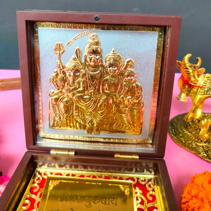 Shiv Shanker Small Pocket Temple (24 Karat Gold Coated)