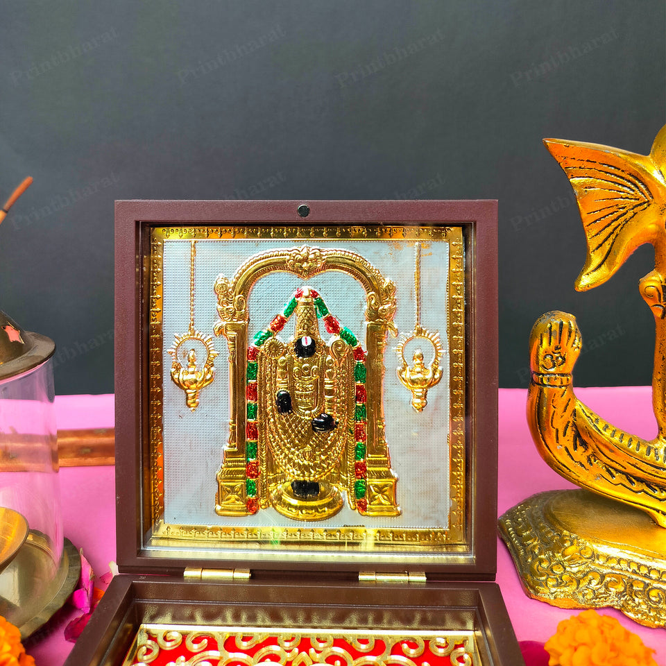 Sri Venkateswara Small Pocket Temple (24 Karat Gold Coated)