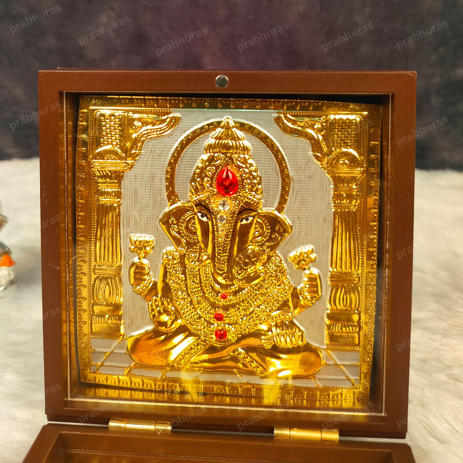 Shri Ganesh ji Small Pocket Temple (24 Karat Gold Coated)