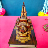 Shree Ram Janmabhoomi Wooden Temple, Ayodhya  LENGTH: 11.5 CM,WIDHT: 8.5 CM,HEIGHT: 16 CM