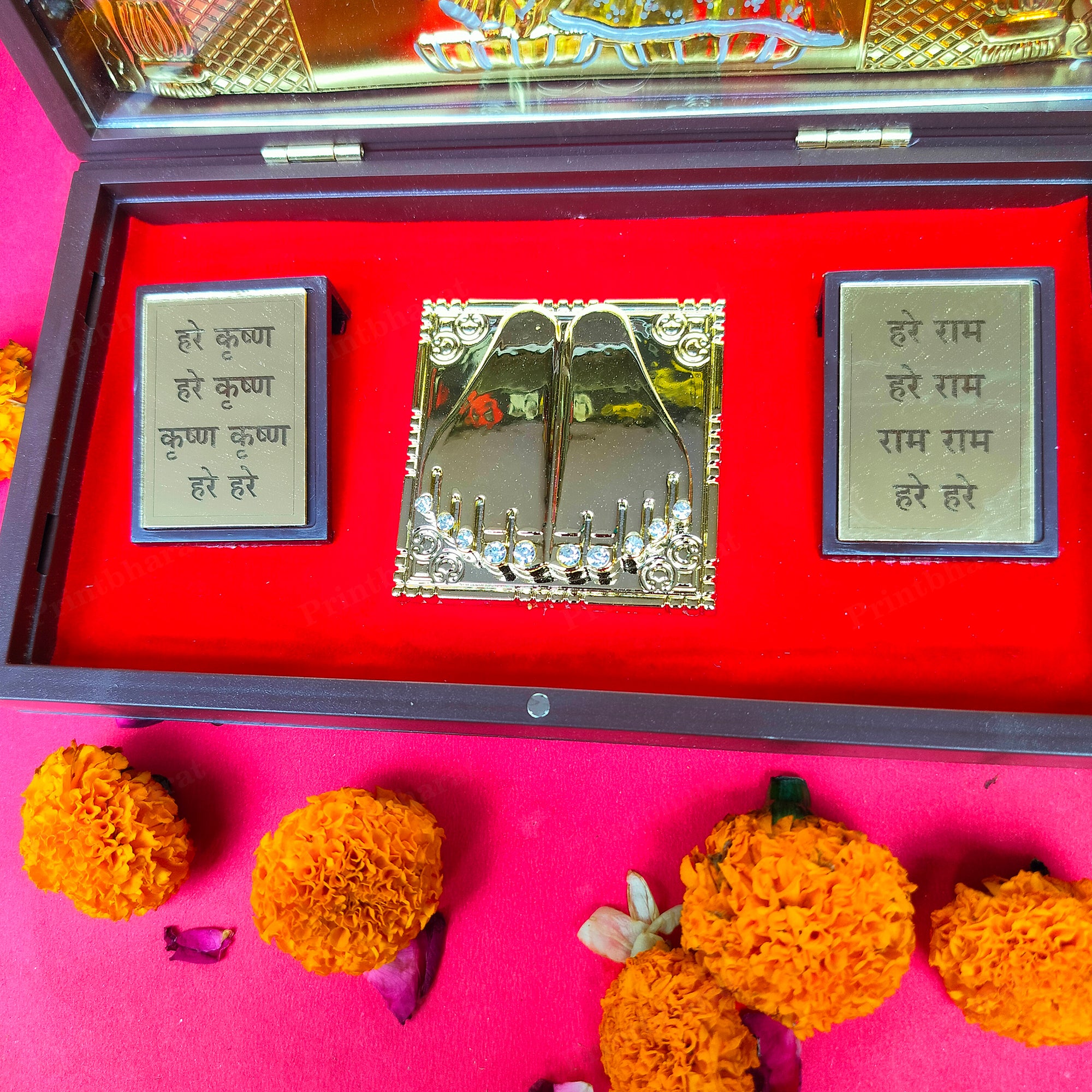 Radhe Krishna Pocket Temple (24 Karat Gold Coated)
