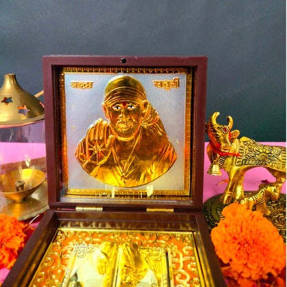 Sai Baba Small Pocket Temple (24 Karat Gold Coated)