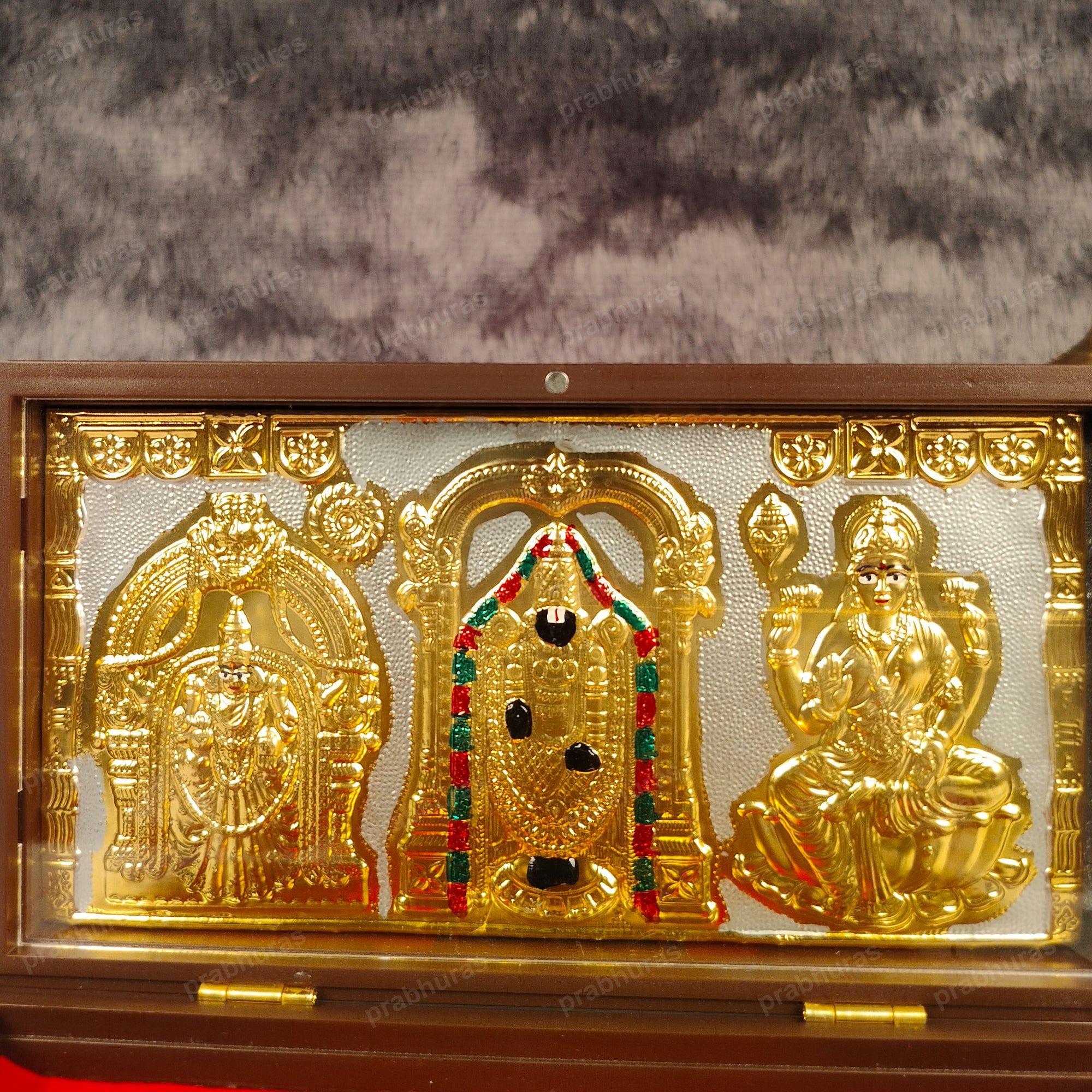 Balaji and Padmavathi Lakshmi Pocket Temple (24 Karat Gold Coated)