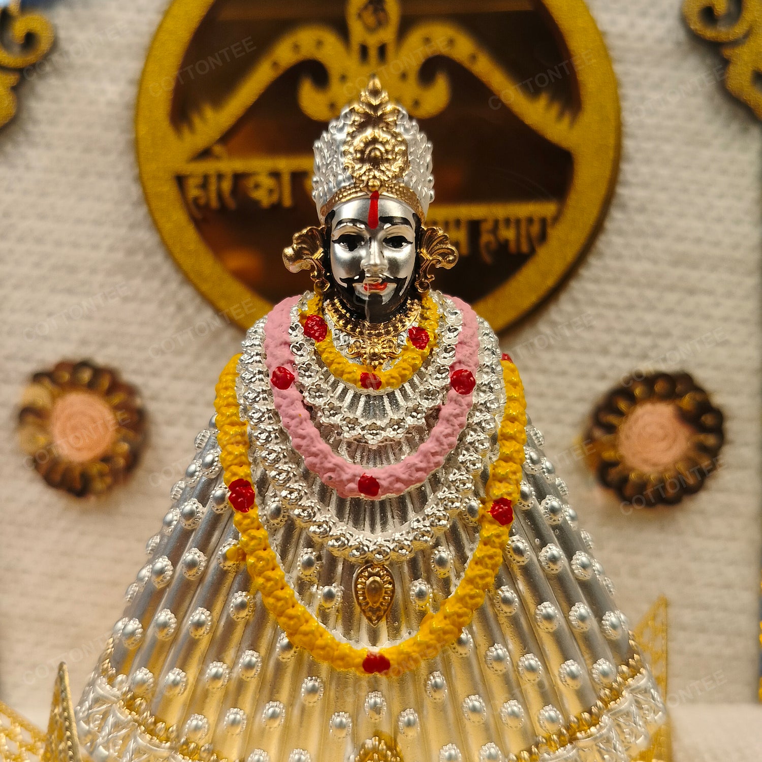 Shri Khatu shyam ji With Box Gold And Silver Coated