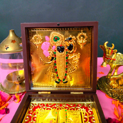 Shreenathji Pocket Temple (24 Karat Gold Coated)