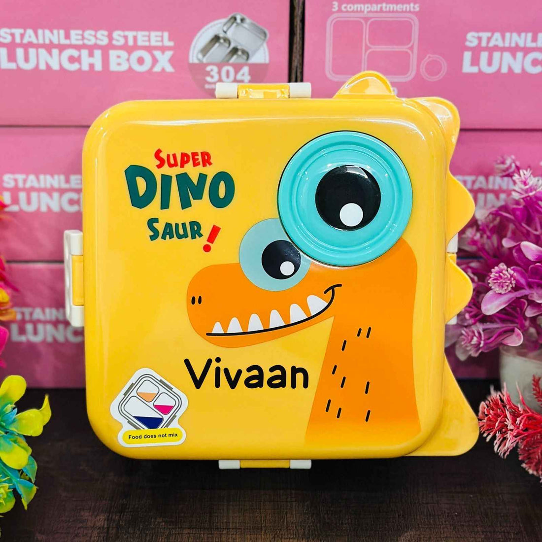Safari Bento  personalized Lunch Box (Spill Free)(3 Compartment)
