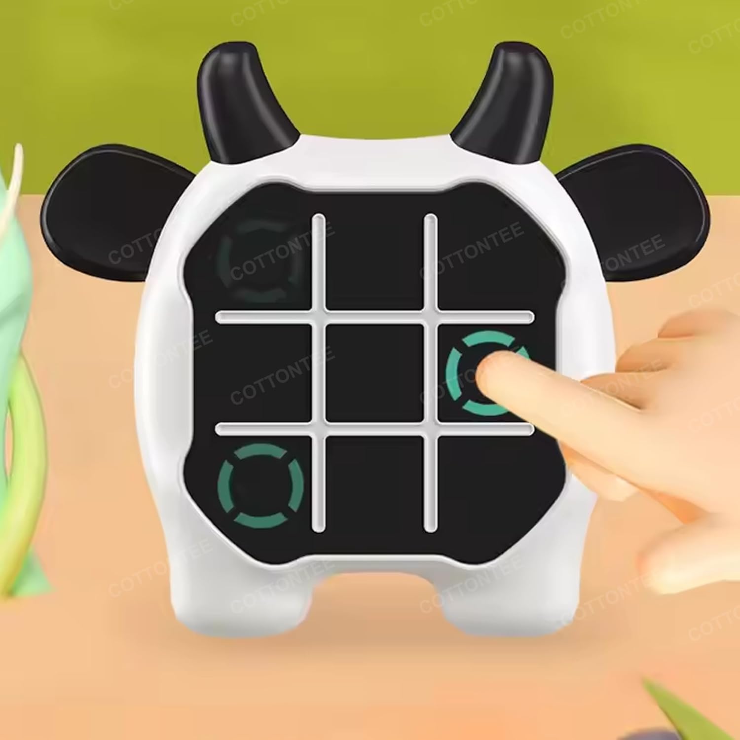 Tic Tac Toe Game, Animal-Themed 2-in-1 Handheld Puzzle Game Console, Board Games for Kids, Portable Travel Games, Birthday Gifts, for Age 3+