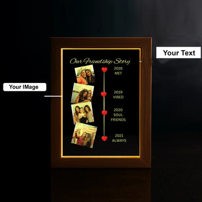 NAKHRAHUB Customized Acrylic Collage Photo Frame Personalized Name, Photo Text